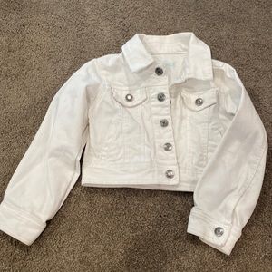 Girls white denim jacket